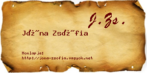 Jóna Zsófia névjegykártya