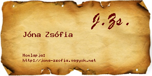 Jóna Zsófia névjegykártya
