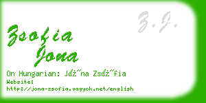 zsofia jona business card